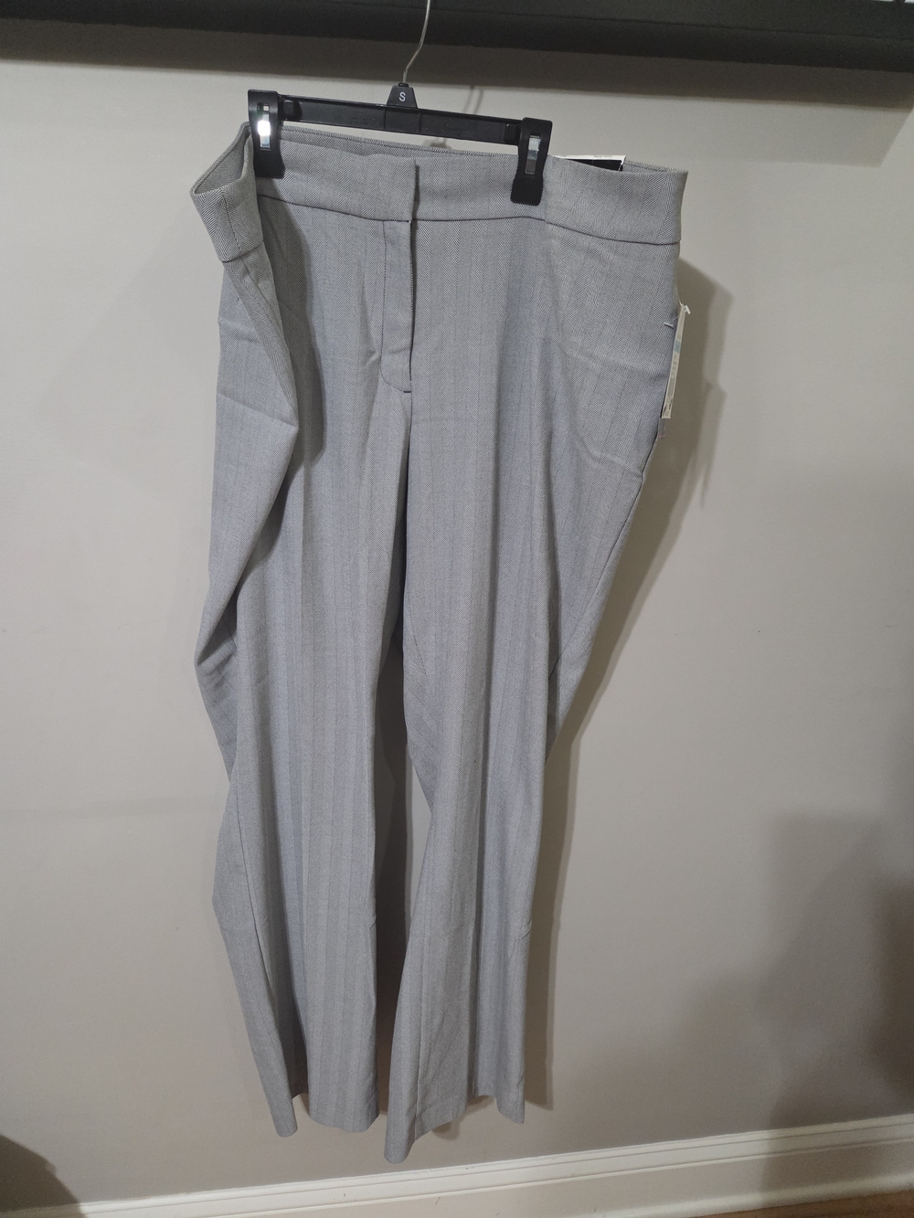 Kim Rogers Light Gray Pinstripe Dress Pants - Straight Leg